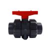 Llave de bola UPVC doble americana 40mm