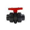 Llave de bola UPVC doble americana 50mm