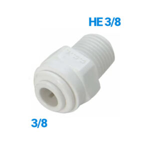 Conector macho tubing 3/8" x HE 3/8"