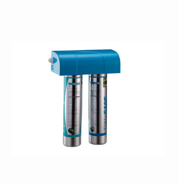 Doble cabezal porta filtro evergreen /Solución mala calidad del agua para bar opción 2