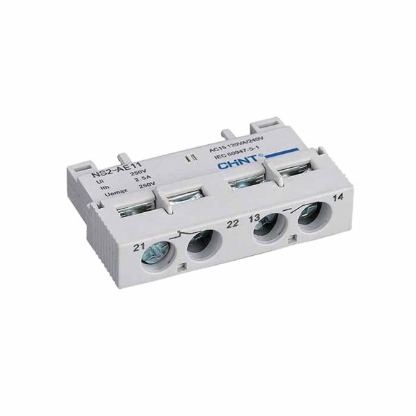 Contactor auxiliar para guardamotor 1NA + 1NC 250V 2,5A (NS2-A11 1NA)